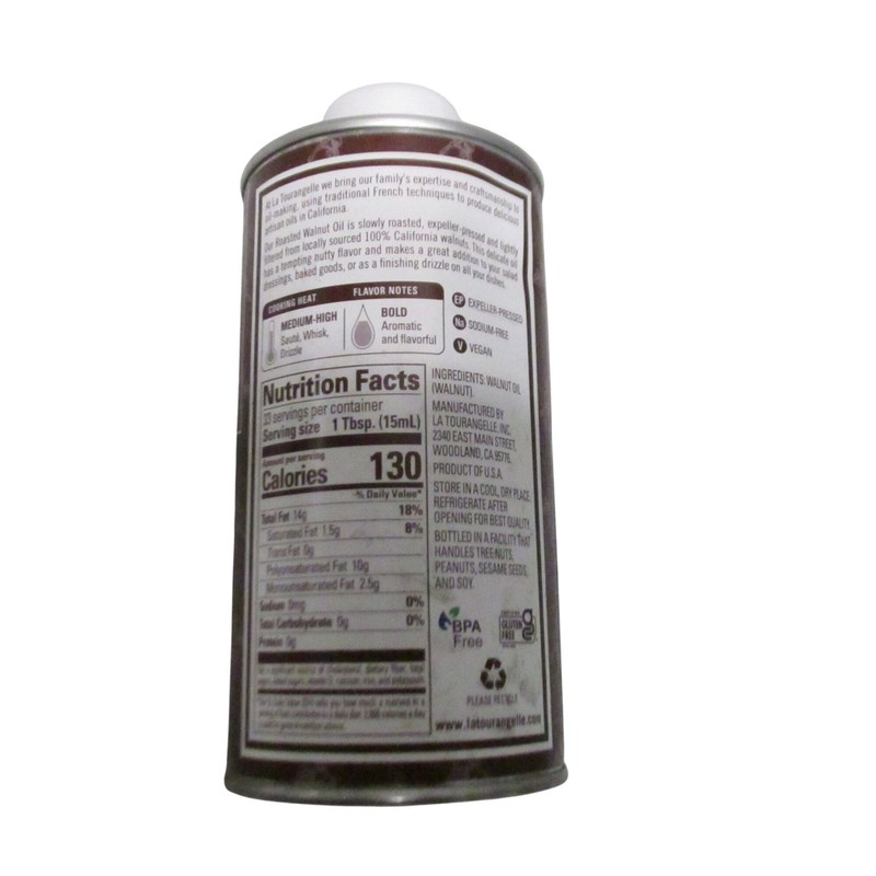 LA TOURANGELLE Roasted Walnut Oil 16.9 fl oz. Bake Dip Naturally Qty 2 Expired gallery