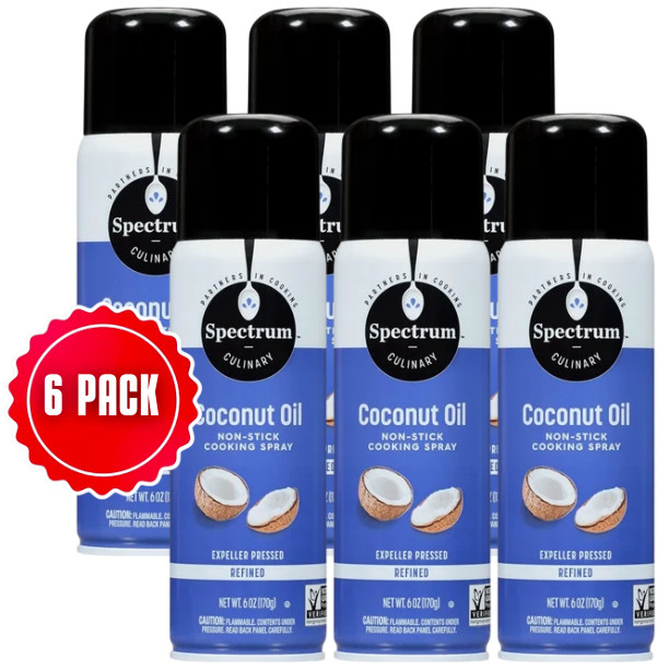 Spectrum Culinary Coconut Oil Non-Stick Cooking Spray 6 oz. - 6 PACK