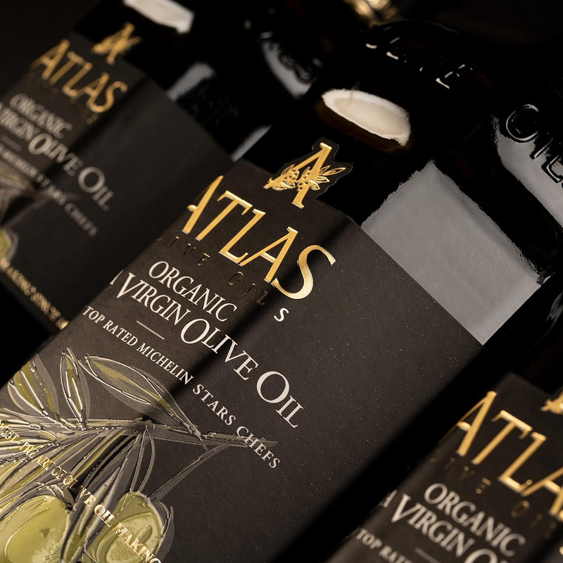 Atlas 750 Ml Organic Cold Press Extra Virgin Olive Oil in Glass Bottle, Polyphen gallery