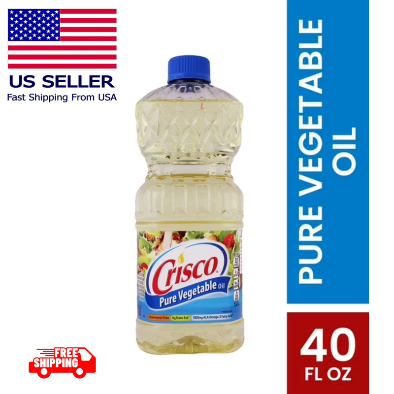 Crisco Pure Vegetable Oil, Cooking Oil, 40 fl oz