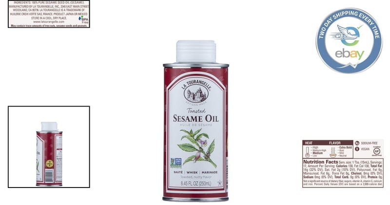 Organic Toasted Sesame Oil 8.45 Fl Oz - Perfect for Noodles & Marinades gallery