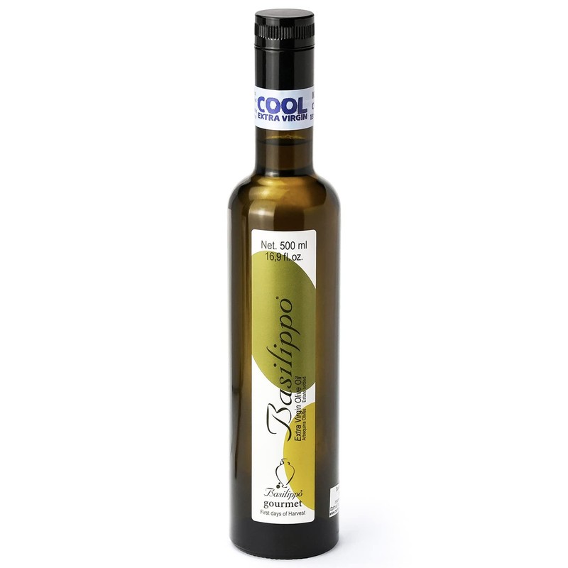 Basilippo Extra Virgin Olive Oil Gourmet – 16.9 OZ / 500 ML – Early Harvest