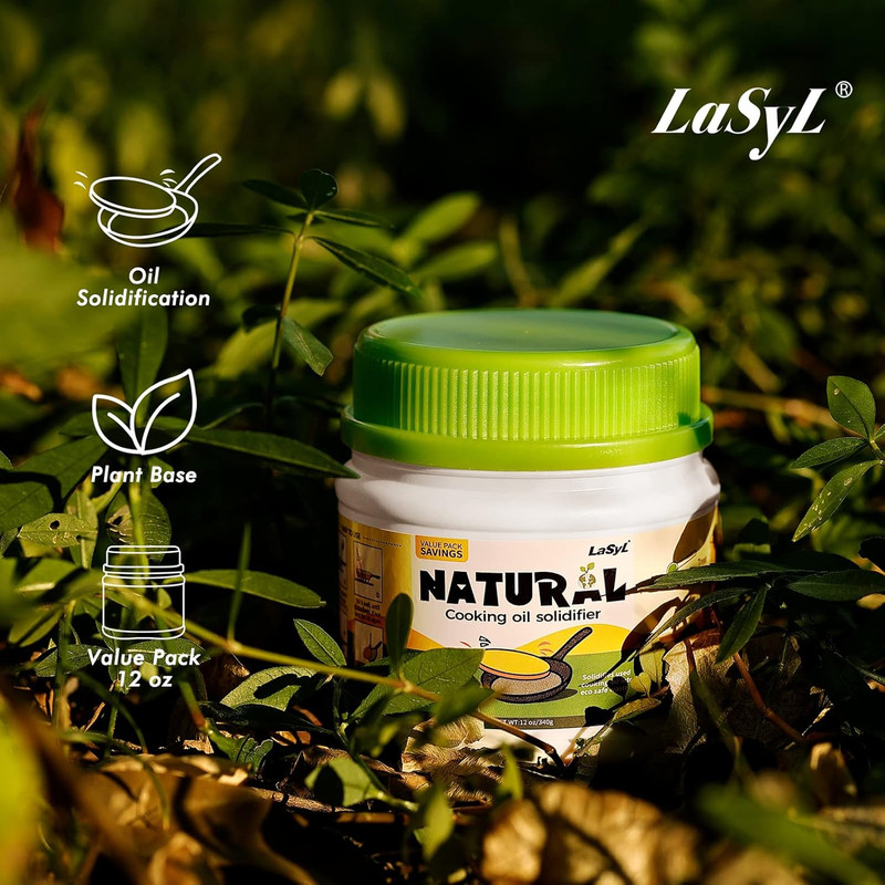 Lasyl Natural Cooking Oil Solidifier Powder, Harden up to 2.25 Gallon of Fry Oil gallery