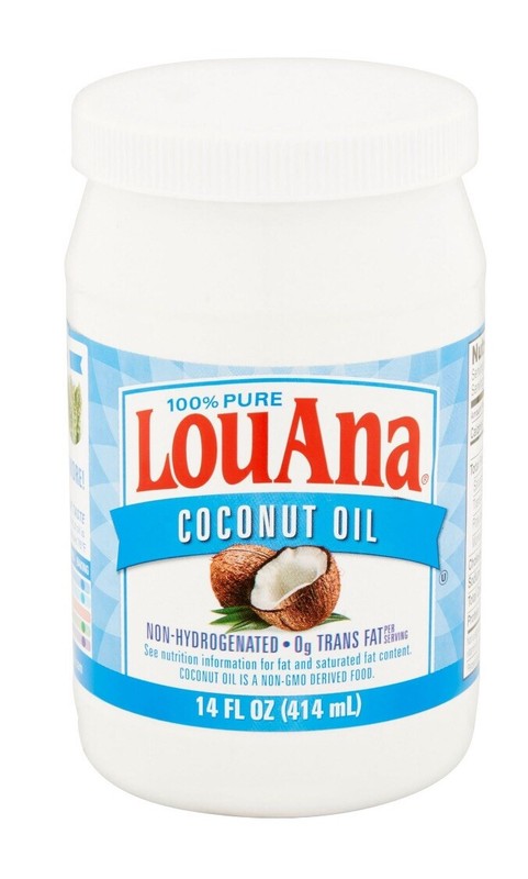 LouAna Coconut Oil 100% Pure Natural NonGMO 14floz Hair/Skin Bake Sauté Cook Fry