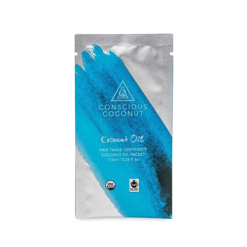 Organic Travel Coconut Oil Packets - Cold-Pressed Virgin for Skin & Hair Care gallery