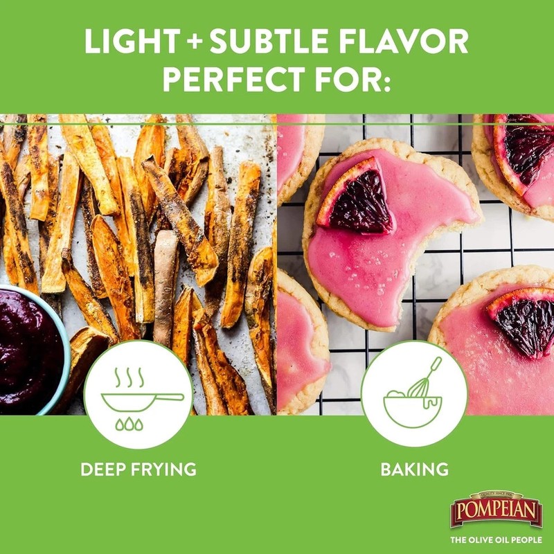 Pompeian 100% Grapeseed Oil Light and Subtle Flavor for High-Heat Pack of 6 gallery