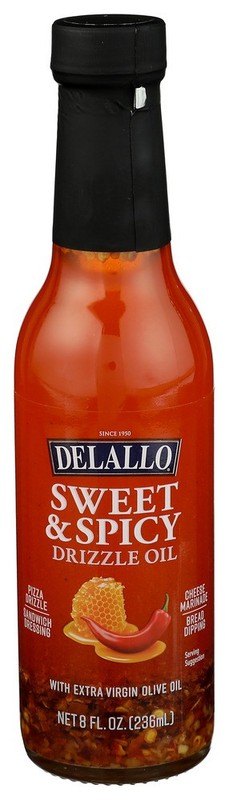 Delallo Oil Drizzle Sweet & Spicy 8 fl oz (Pack of 6)