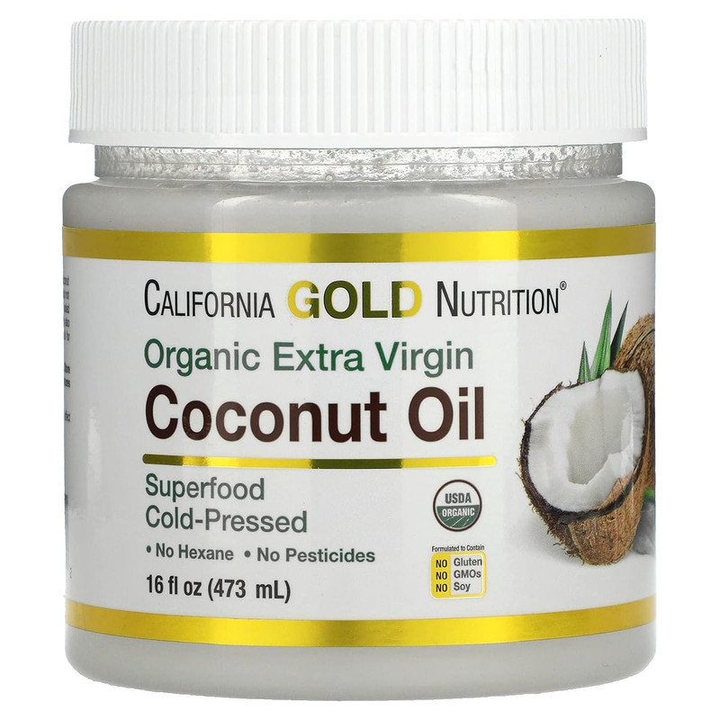 Organic Extra Virgin Coconut Oil by – Use as Cooking Oil or Butter Substitute –