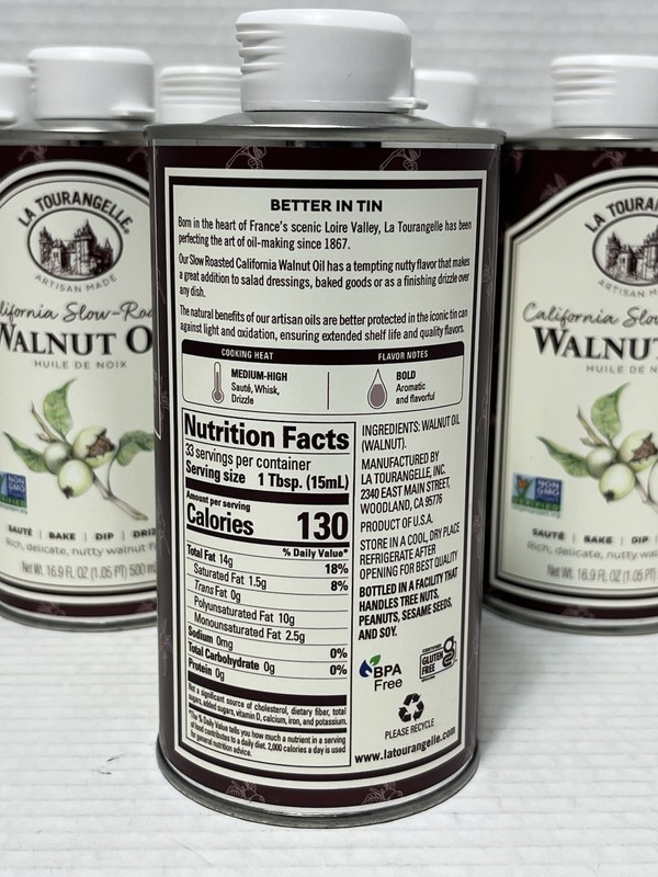 La Tourangelle Artisan Oils Roasted Walnut Oil 16.9fl oz All Natural gallery