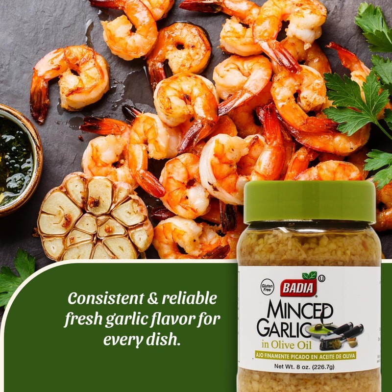 Minced Garlic in Olive Oil - 8oz Jar, Pack of 12 - Flavorful Cooking Essential gallery