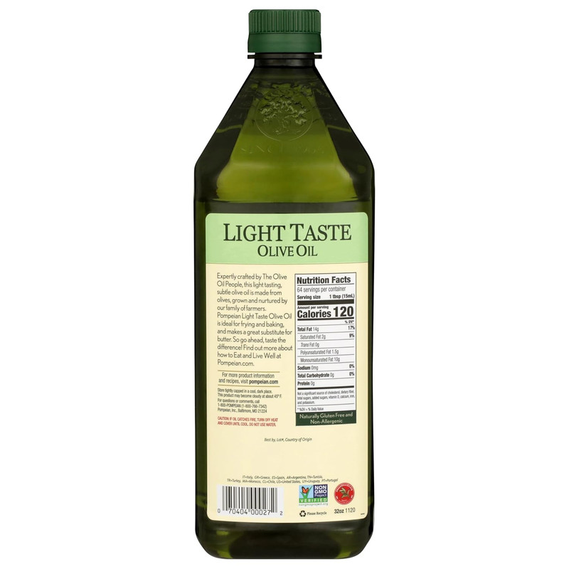 Light Taste Olive Oil, High Heat Cooking, Baking & Sauteing, High Smoke Point, 3 gallery