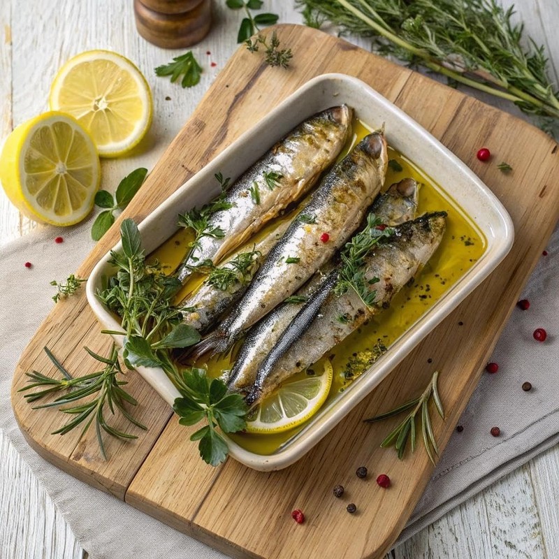Pack of 12 Wild-Caught Brisling Sardines in Extra Virgin Olive Oil, 3.75 oz gallery