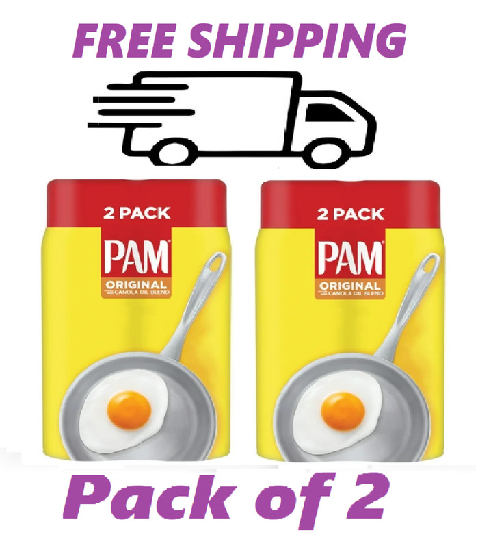(4 Pack) PAM Original Cooking Spray, Canola Oil Nonstick Cooking & Baking Spray
