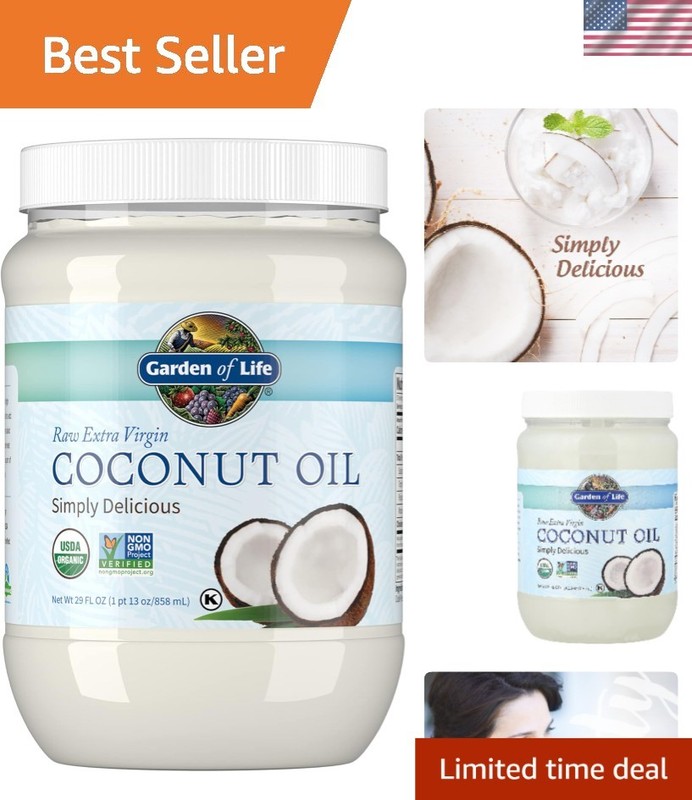 Pure Unrefined Cold Pressed Coconut Oil – 57 Servings of Nutrient-Rich Goodness