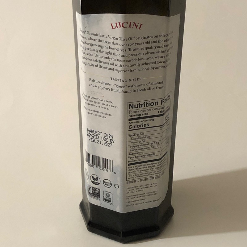 Lucini Organic Premium Select Extra Virgin Olive Oil — 16.9 Fl Oz gallery