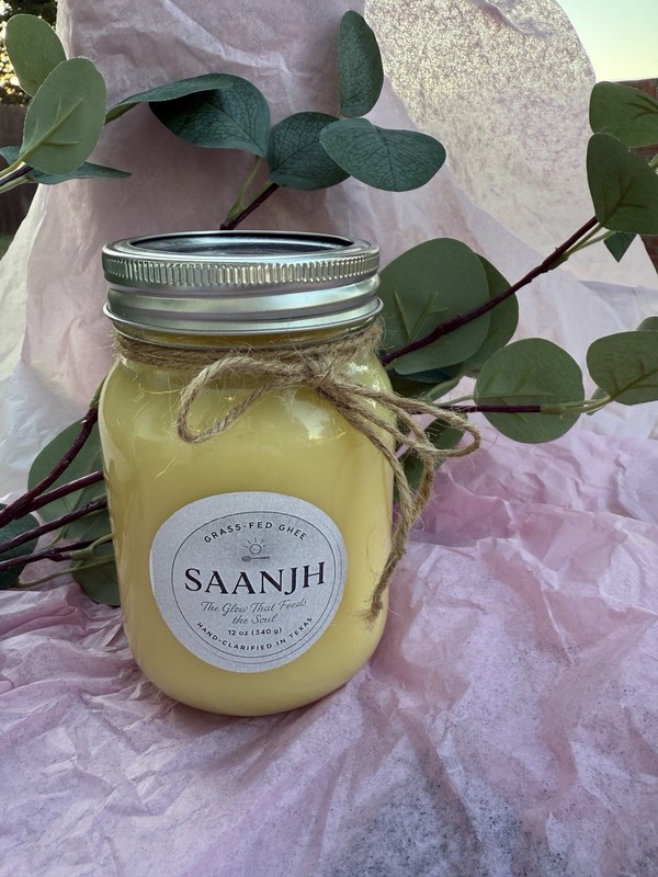 Saanjh Grass-Fed Ghee 12oz | Handmade Clarified Butter | Pure Desi Ghee gallery