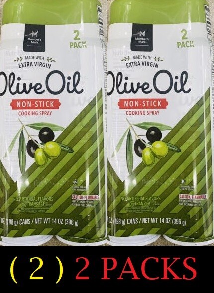 Member’s Mark Extra Virgin olive Oil Cans Cooking Oil Spray 14oz – ( 2 ) 2 PACKS