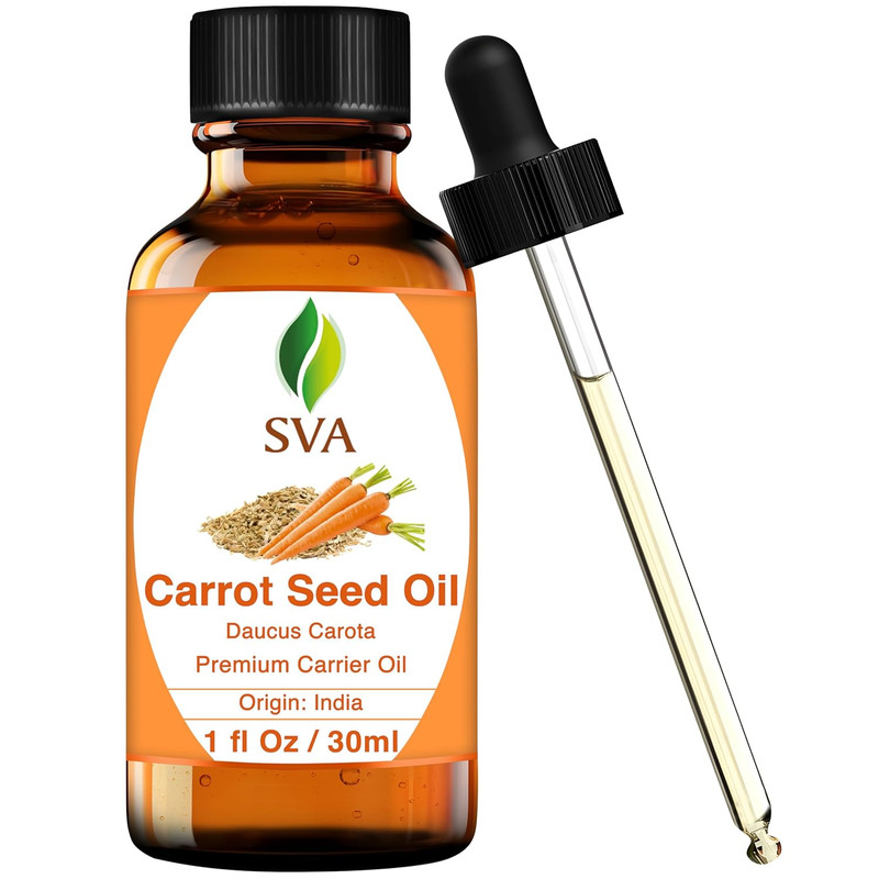 SVA Carrot Seed Oil - 1 Fl Oz – 100% Natural Cold Pressed Carrot Oil - for Face, gallery