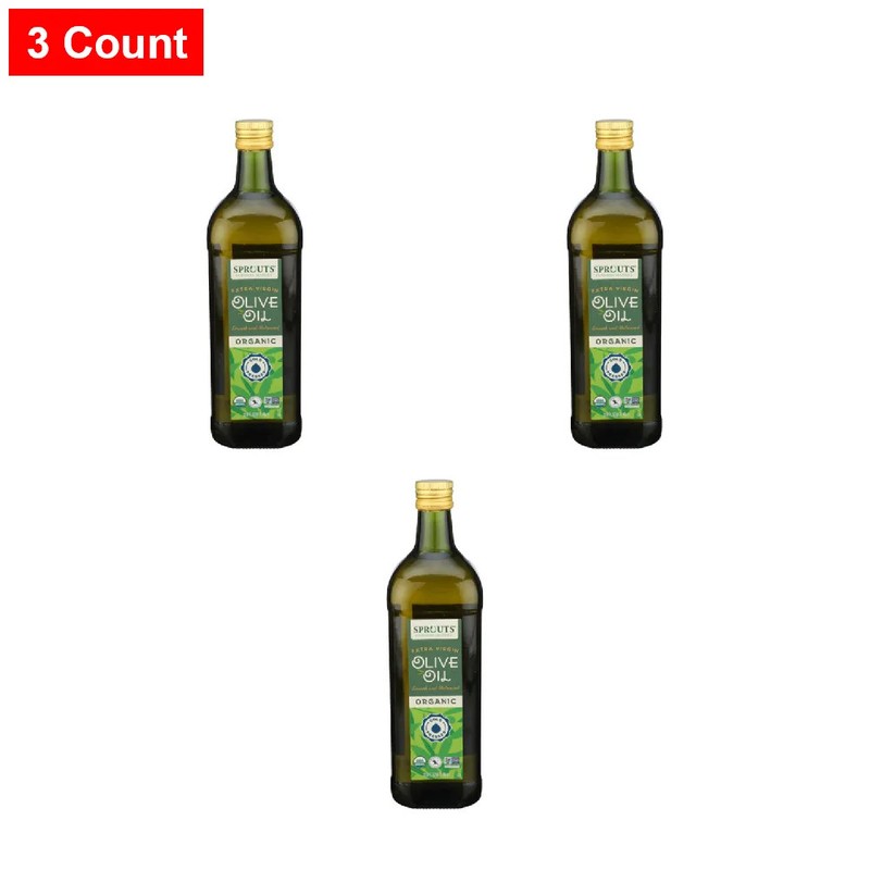 Sprouts Organic Extra Virgin Olive Oil 33.8 fl oz – 3 Count