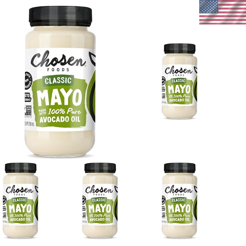 Classic Mayo, - 100% Pure Avocado Oil-Based Mayonnaise - Non-GMO, Gluten-Free...