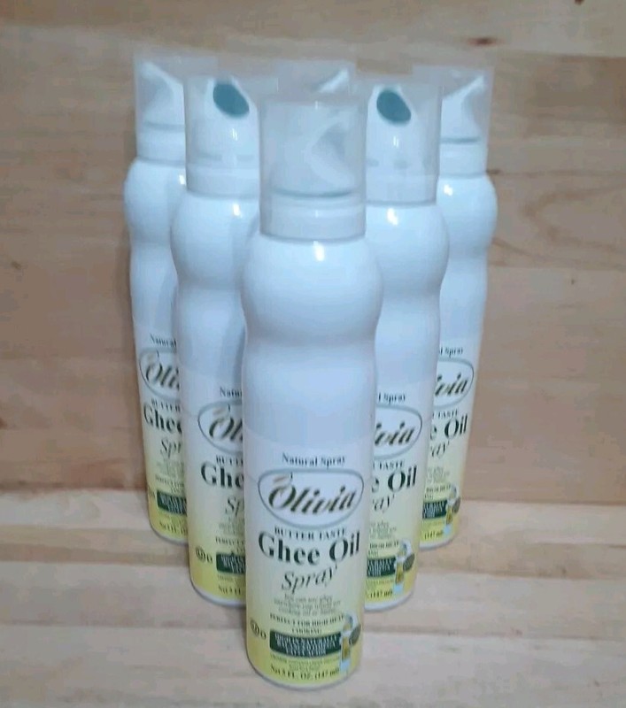 6 CANS: OLIVIA BUTTER TASTE GHEE Oil Spray 5z NO: additives/presrv ITALY omega