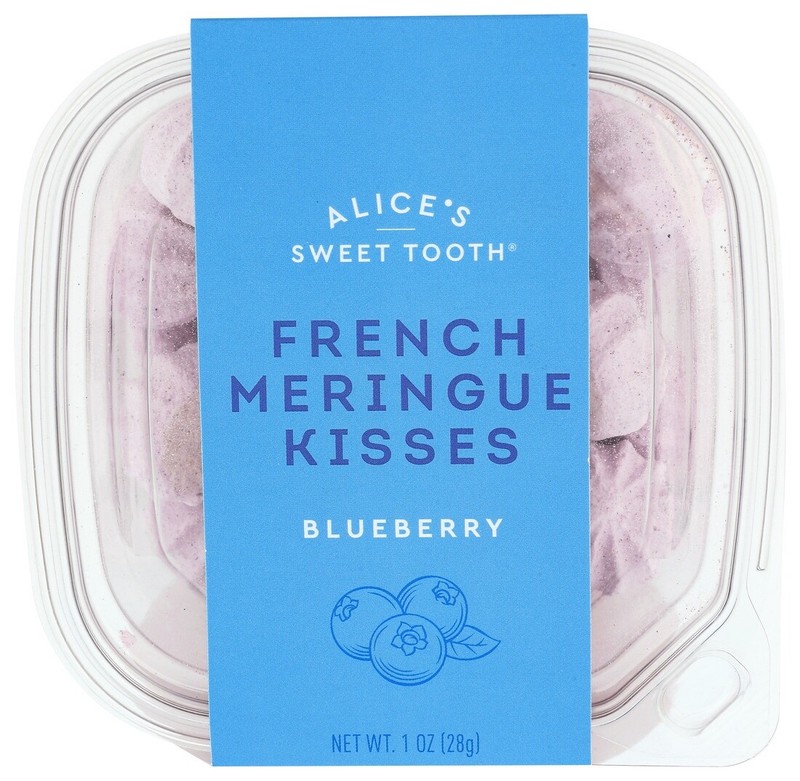 Case Of 12 Alice’s Sweet Tooth, French Meringue Kisses Blueberry,