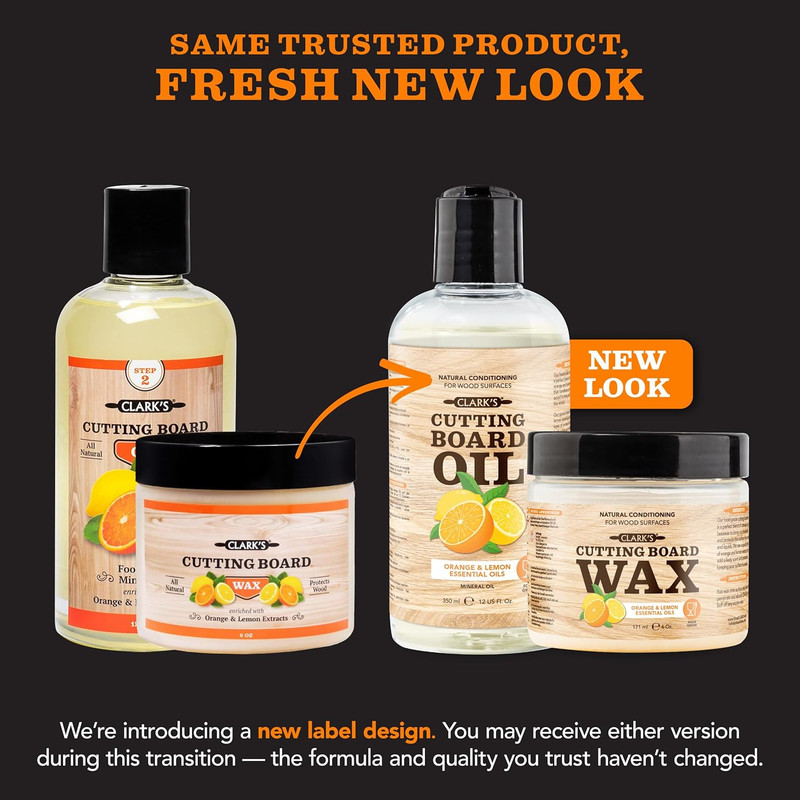 Food Grade Mineral Oil (12Oz) and Carnauba Wax (6Oz) Set - 100% Natural Butcher gallery