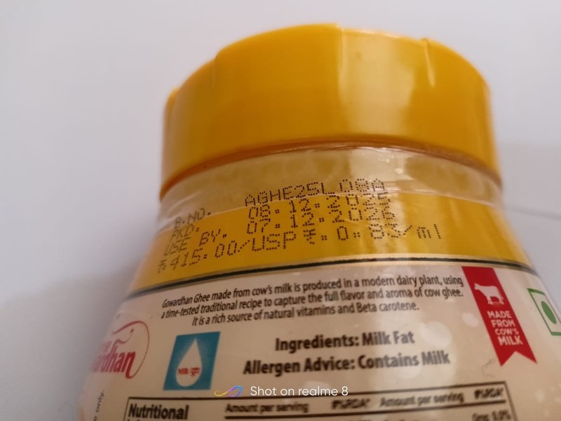 Gowardhan Pure Cow Ghee Jar 500 Ml free ship gallery