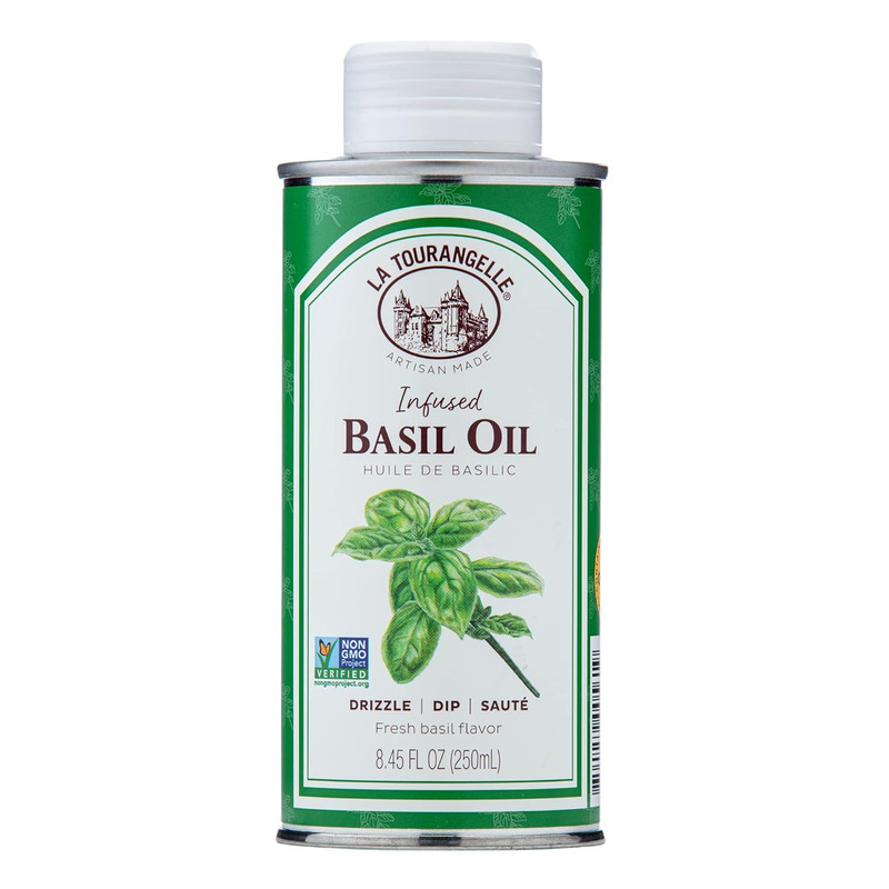 La Tourangelle, Basil Oil, Expeller-Pressed High-Oleic Oil, Great for Salads, Fi