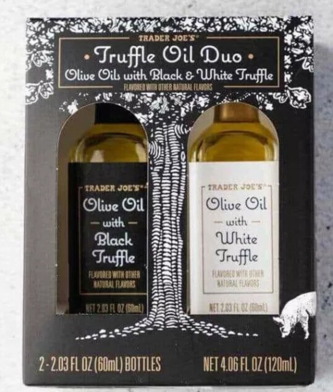 Trader Joe’s Truffle Oil Duo Olive Oil Black White Truffle Set 4.06 oz LIMITED