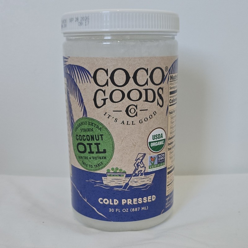 Coco Goods Organic Extra Virgin Coconut Oil Cold Pressed 30 fl oz USDA Organic