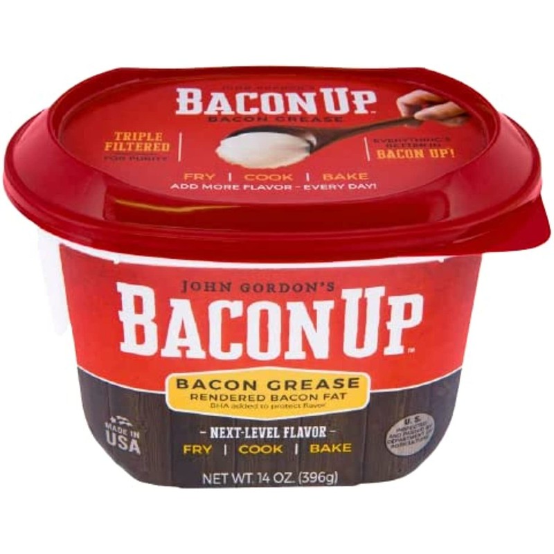 Bacon Up Bacon Grease Rendered Bacon Fat for Frying, Cooking, Baking, 14 ounces
