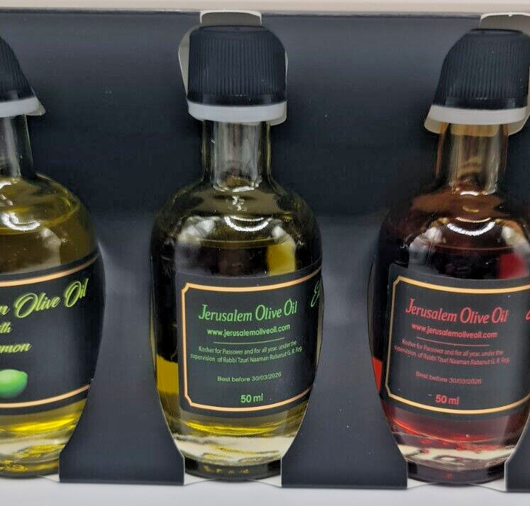 Virgin Organic Fresh Premium Olive Oil Holy Land Jerusalem Olive Trees, Set of 5 gallery