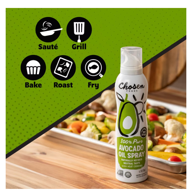 Chosen Foods Avocado Oil Spray 13.5 oz Non Stick Cooking Oil