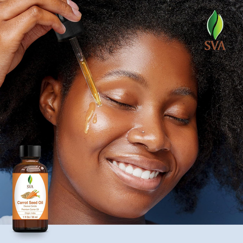 SVA Carrot Seed Oil - 1 Fl Oz – 100% Natural Cold Pressed Carrot Oil - for Face, gallery