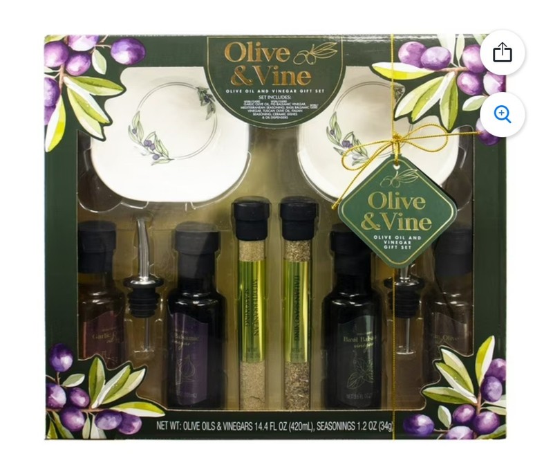 NWT Olive & Vine Oil and Vinegar Gift Set, 10 pcs., dipping bowls