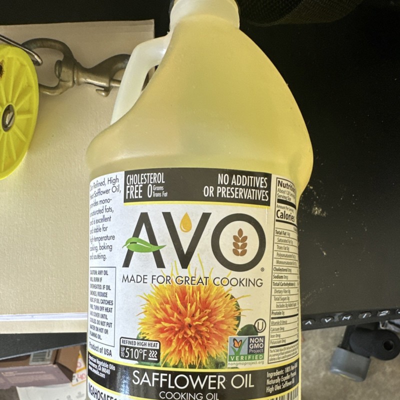 AVO Safflower Oil Non GMO Cholesterol Free Cooking Oil 64 fl oz