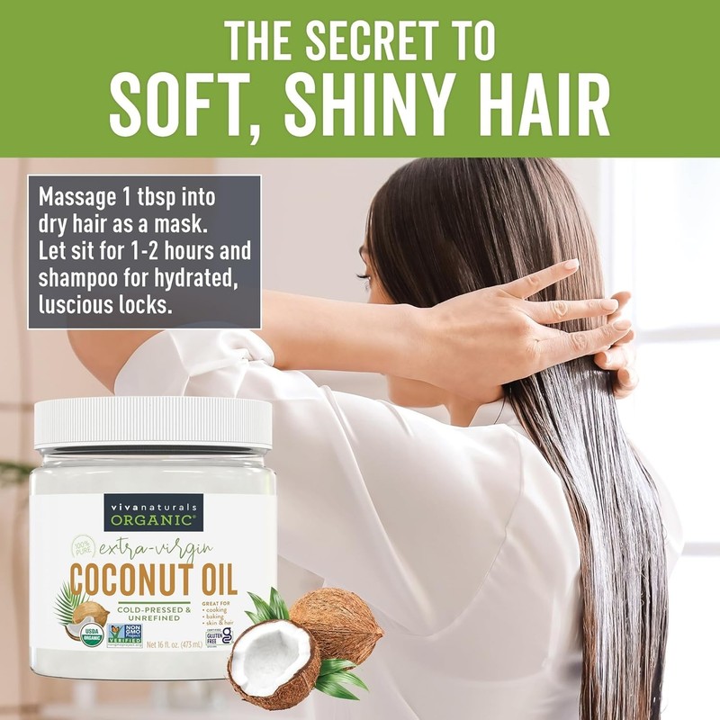 Organic Coconut Oil 16 Fl Oz Unrefined Cold Pressed Extra Virgin Cooking Hair Sk gallery