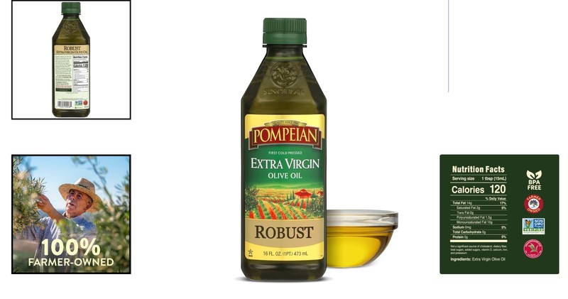 Robust Extra Virgin Olive Oil - First Cold Pressed, 16 Fl Oz - Gourmet Quality gallery