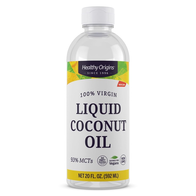Cold Pressed Coconut Oil 20 Fl Oz Liquid Oil for Cooking and Baking BPA Free