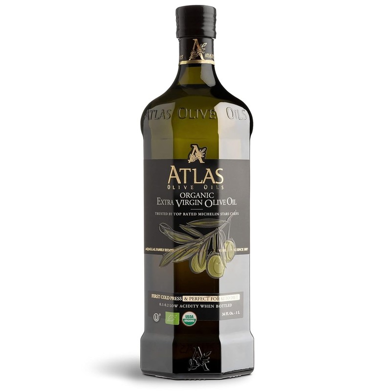 Moroccan Organic Extra Virgin Olive Oil Cold Press 1L Polyphenol Rich Gourmet