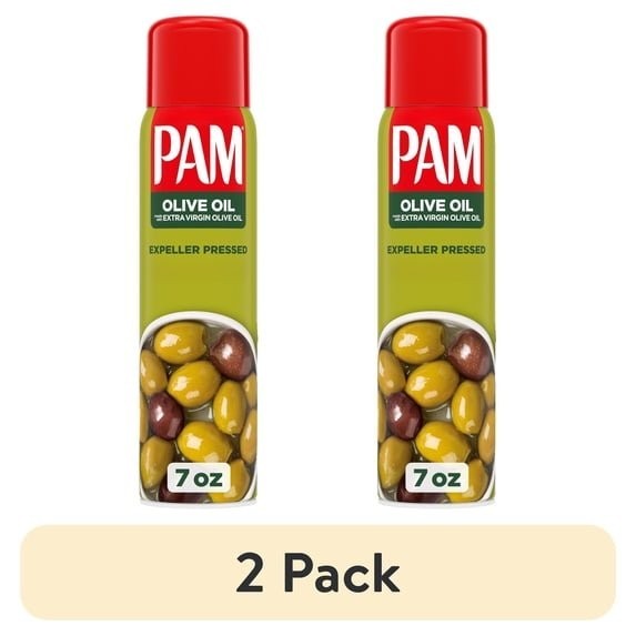 2 Pack PAM Olive Oil Cooking Spray 7 oz Non Stick Air Fryer Baking Spray