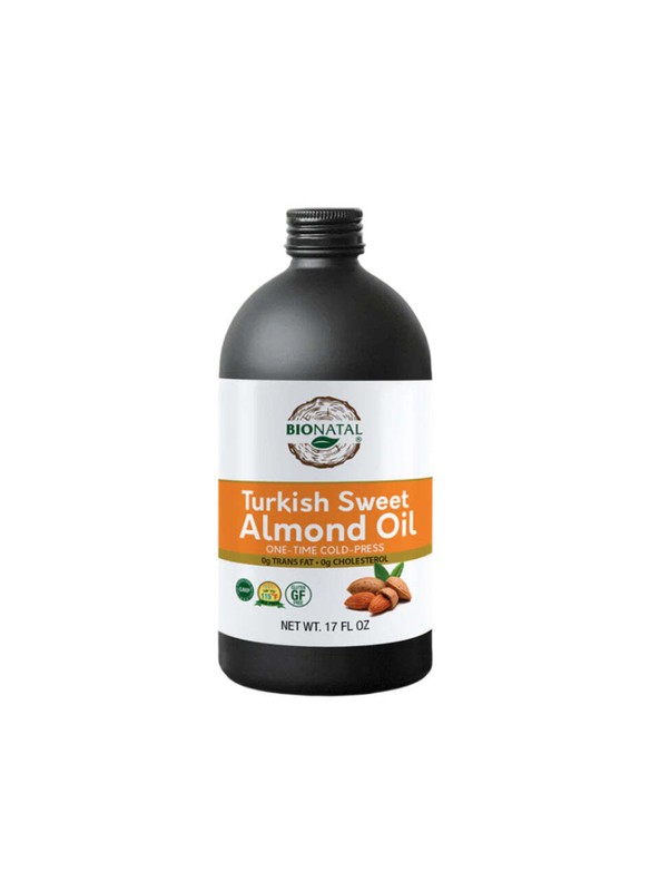 BioNatal Turkish Sweet Almond Oil 17oz | Cold-Pressed, Unrefined, Natural, Pure