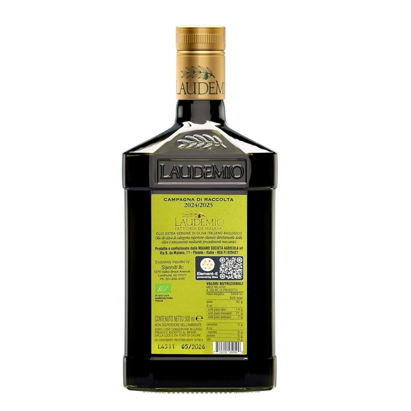 Sanniti Laudemio Organic Extra Virgin Olive Oil Fattoria di Maiano, Gold Award gallery