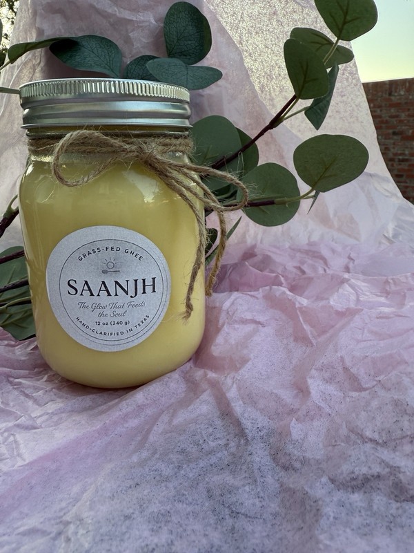 Saanjh Grass-Fed Ghee 12oz | Handmade Clarified Butter | Pure Desi Ghee gallery