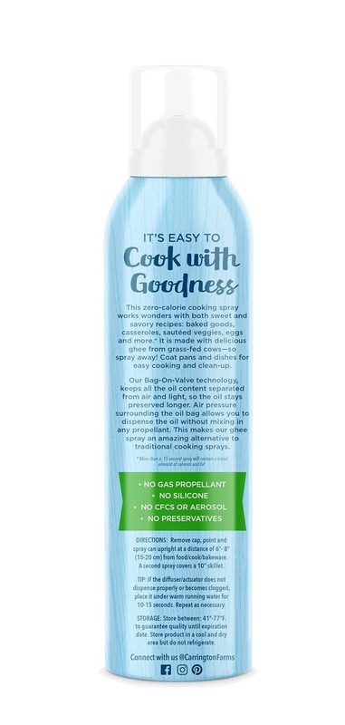 Carrington Farms Ghee Cooking Spray, 5 Ounce (Pack Of 6) gallery