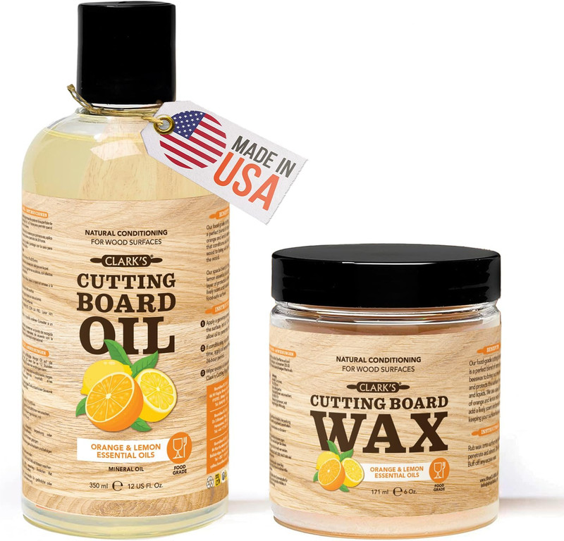 Food Grade Mineral Oil (12Oz) and Carnauba Wax (6Oz) Set - 100% Natural Butcher gallery