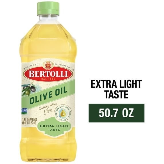 Bertolli Extra Light Olive Oil 50.7 fl oz Mild Flavor Cooking Oil Large Size