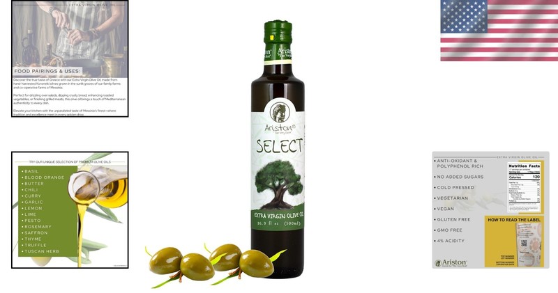 Rich Antioxidant Extra Virgin Olive Oil, 500ml - Low Acidity - Gourmet Essential gallery