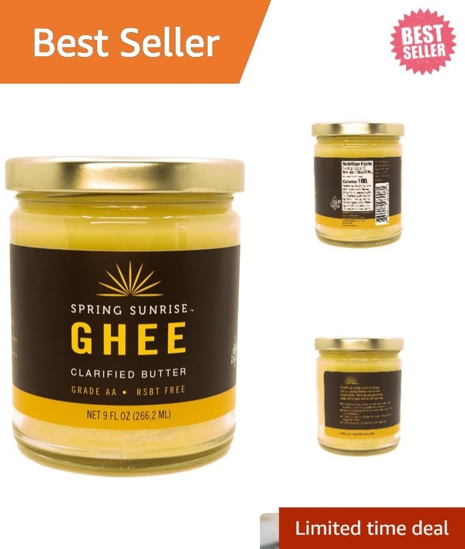 Luxurious Classic Ghee – 9 oz Clarified Butter, rBST Free, for Cooking & Baking
